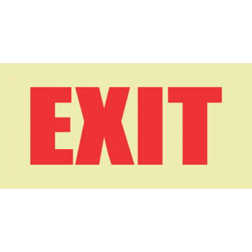 Exit Photoluminescent Sign 