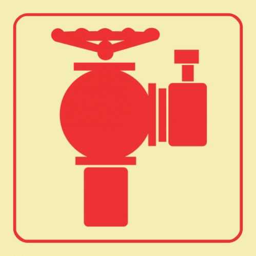Fire Hydrant Photoluminescent Sign 