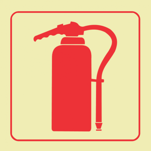 Fire Extinguisher Photoluminescent Sign 