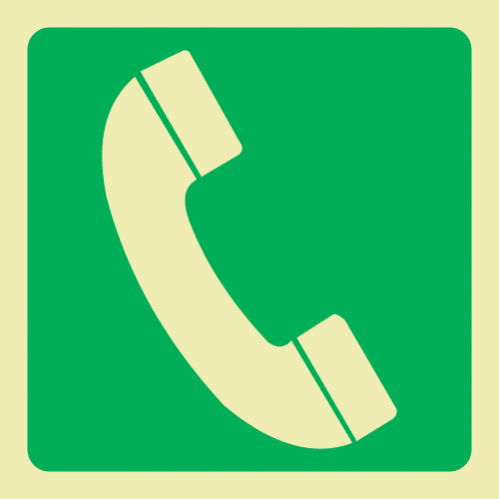 Telephone Potoluminescent Sign 