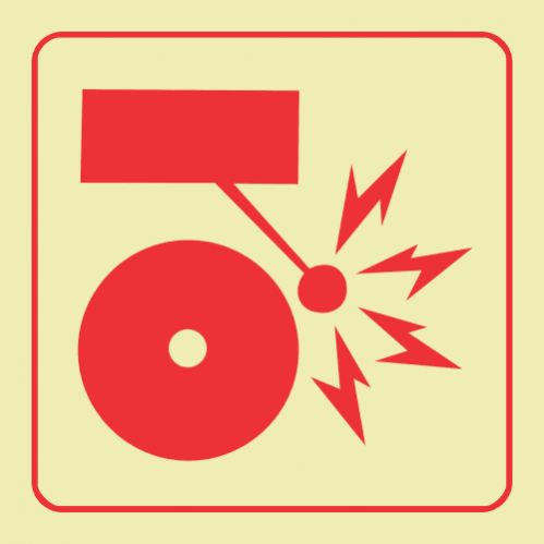 Fire Alarm Photoluminescent Sign 
